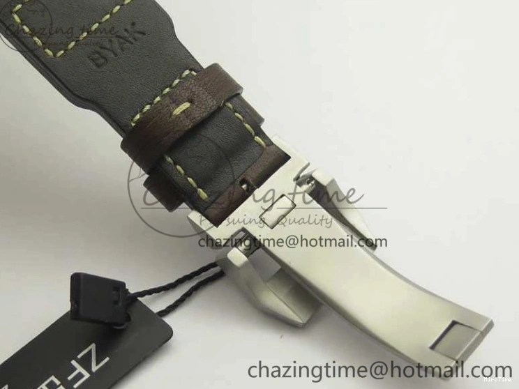 MIROTIME 0228 Big Pilot IW501004 Titanium ZF 1:1 Best Edition Black Dial On Brown Leather Strap A ZeroBulk 7212